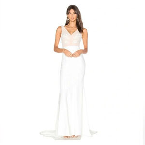 NWT Lovers + Friends Gown Maxi Dress White Wedding size 2